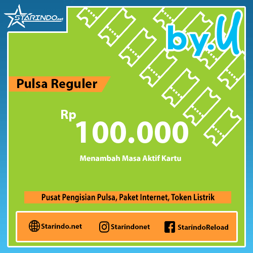 Pulsa ByU Reguler - By.U 100.000