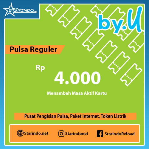 Pulsa ByU Reguler - ByU 4.000