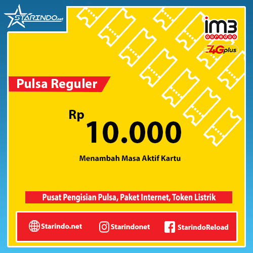 Pulsa Indosat Reguler - Indosat 10.000