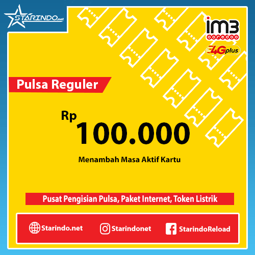 Pulsa Indosat Reguler - Indosat 100.000