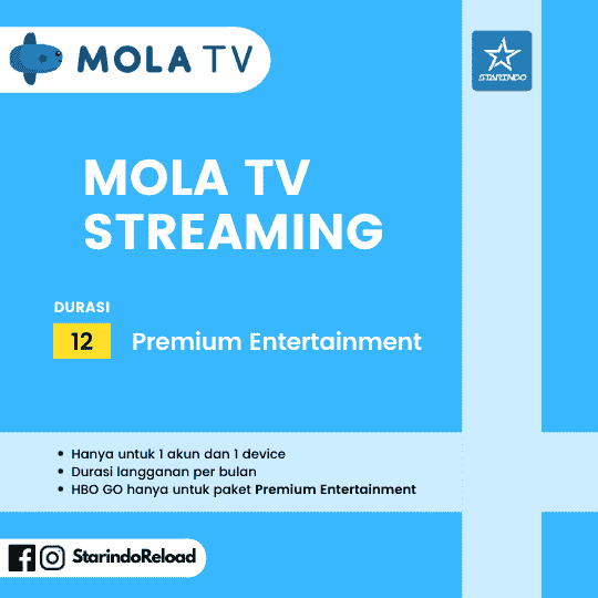 Streaming MOLA TV - Premium Entertainment 1 Tahun