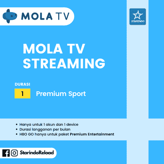 Streaming MOLA TV - Premium Sport 1 Bulan