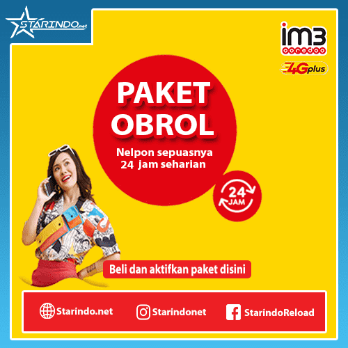 Telpon & SMS Indosat Telpon & SMS - Obrol Unlimited + 30 Menit 14 Hari